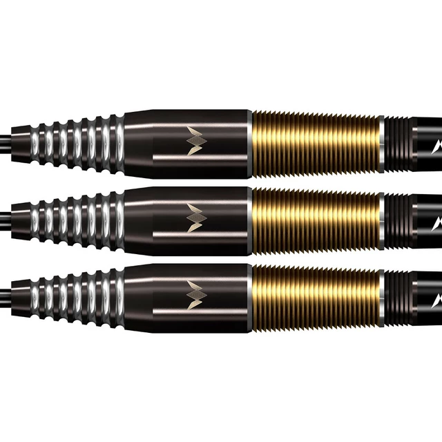 Darts Mission Crypt Schwarz &amp; Gold PVD M2 90% Stahl 3pcs