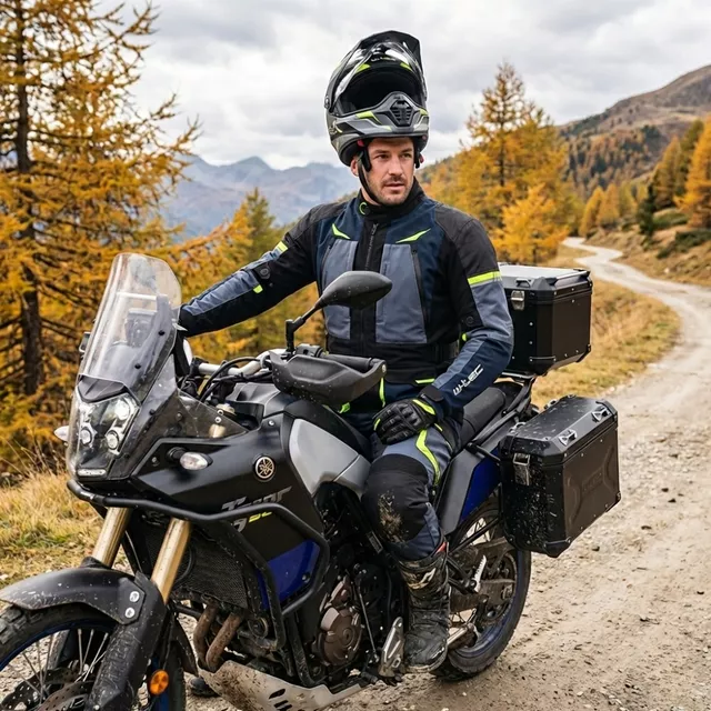 W-TEC Modock Motorradjacke - schwarz-blau