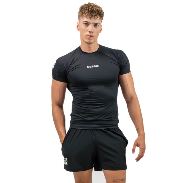 Herren-Kompressionsshirt Nebbia PERFORMANCE 339 - Blau - schwarz
