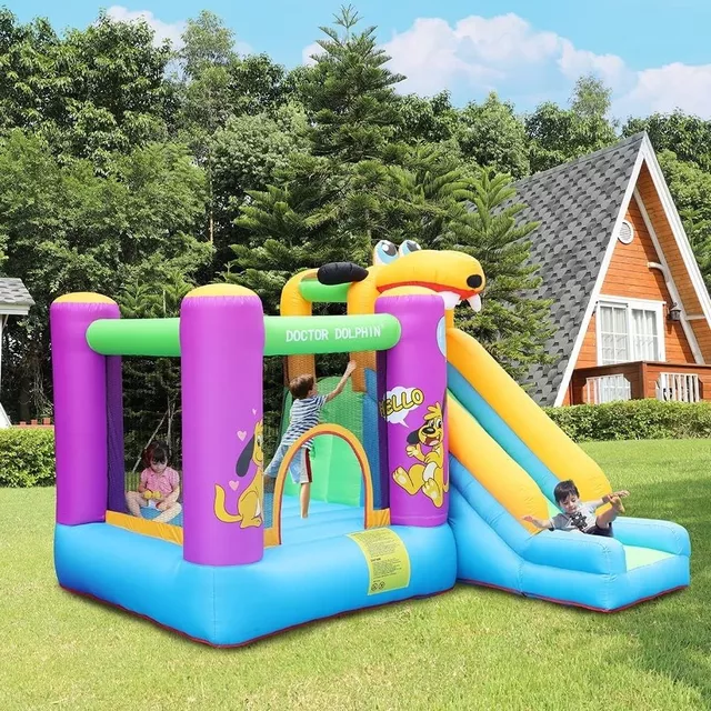 Aufblasbare Burg Doktor Delphin Welpenrutsche 72007