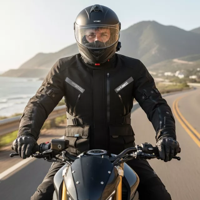 W-TEC Nykolas Motorradjacke - schwarz