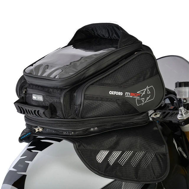 Tankrucksack für Motorrad Oxford M30R 30 l schwarz mit Magnetboden