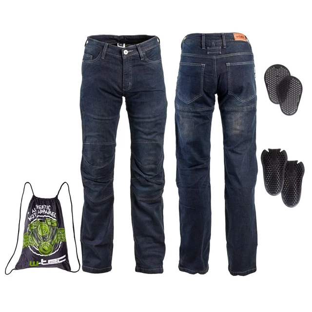W-TEC Pawted Motorradjeans mit wasserdichter Membran - dunkelblau - dunkelblau