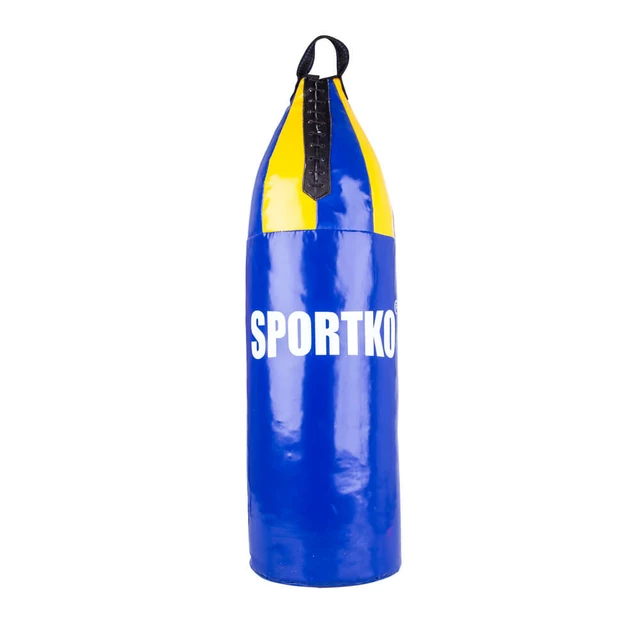 SportKO MP8 24x70 cm Kinder Boxsack - blau-weiß - blau-gelb