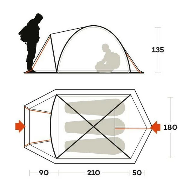 Zelt FERRINO Skyline 3 Alu