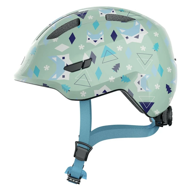 Kinderfahrradhelm Abus Smiley 3.0 - Purple Star - Grünes Nordisches