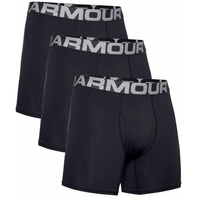 Boxerky Under Armour Charged Cotton 6in 3 Pack - Mod Gray Medium Heather - schwarz