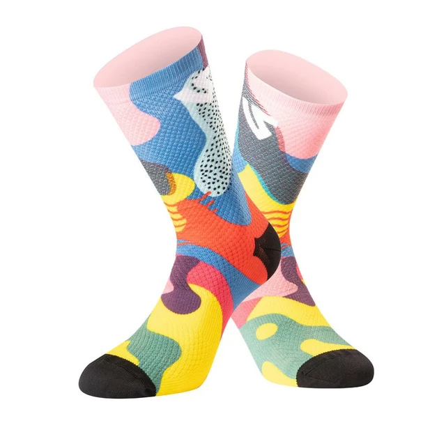Undershield Funky Camo Socken rosa/blau/gelb