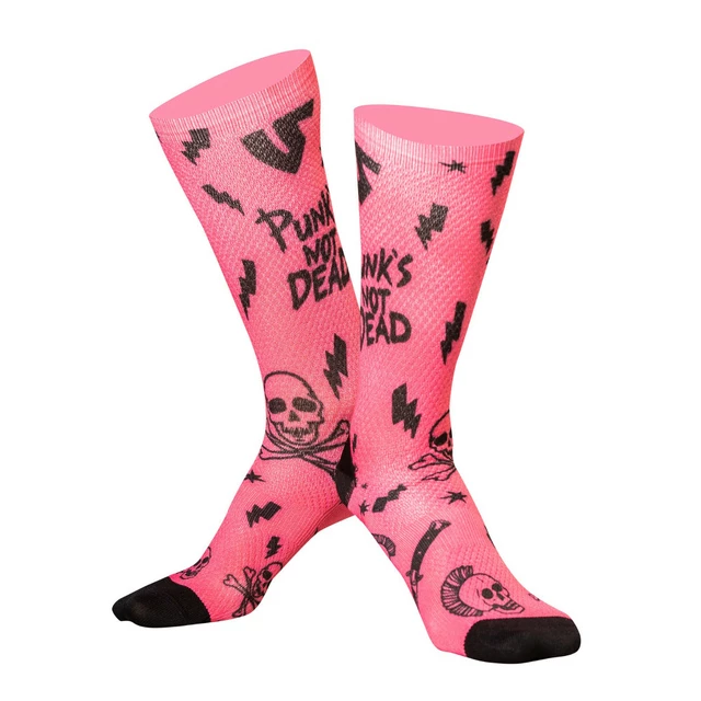 Unterziehsocken Punk's Not Dead rosa