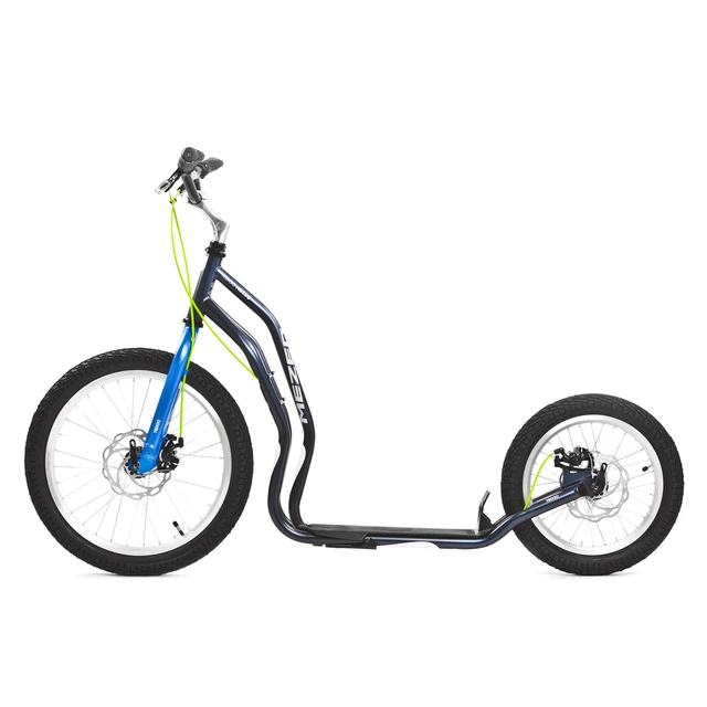 Der Tretroller Yedoo Mezeq Disc New - rot-schwarz - blau-grau