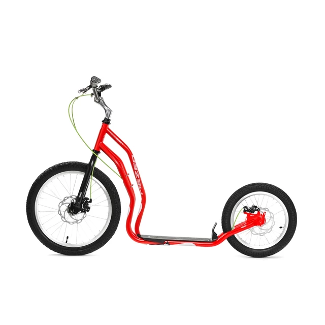 Der Tretroller Yedoo Mezeq Disc New - rot-schwarz - rot-schwarz