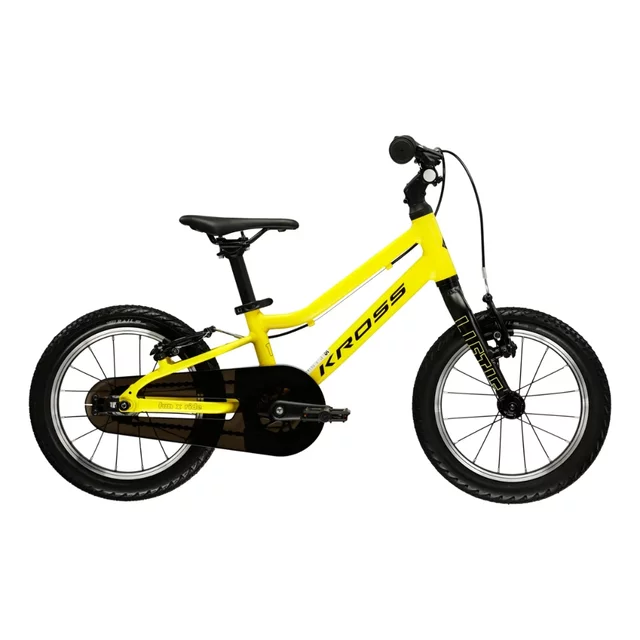 Kinderfahrrad Kross Liftie 14" - Modell 2025 - žlutá / černá / matný
