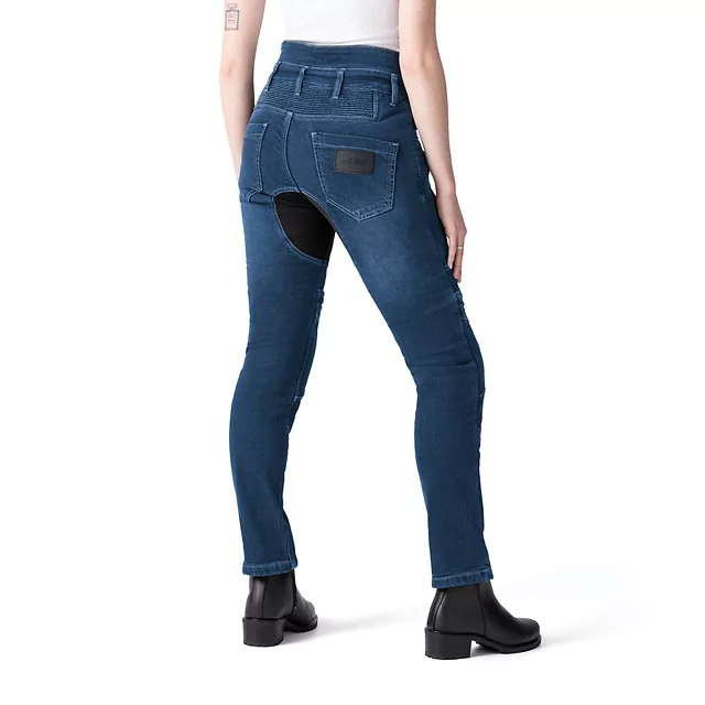 Damen-Moto-Jeans W-TEC Biterilla Eva Lady - blau