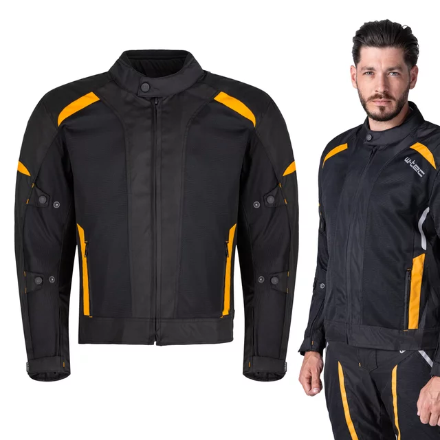 W-TEC Tosheck Herren Sommer Moto Jacke - schwarz-gelb