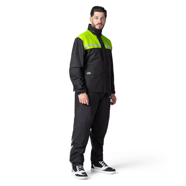 W-TEC Rinstop Motorrad-Regenjacke - schwarz-fluo