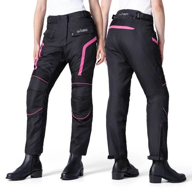 W-TEC Durmanes Damen-Moto-Hose - schwarz-rosa - schwarz-rosa