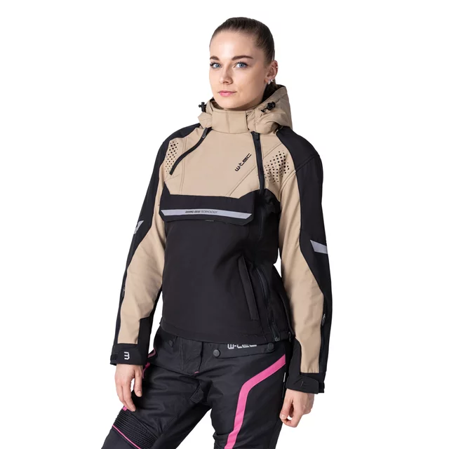 W-TEC Annorack Lady Softshell-Motorradjacke für Damen - černo-písková - černo-písková