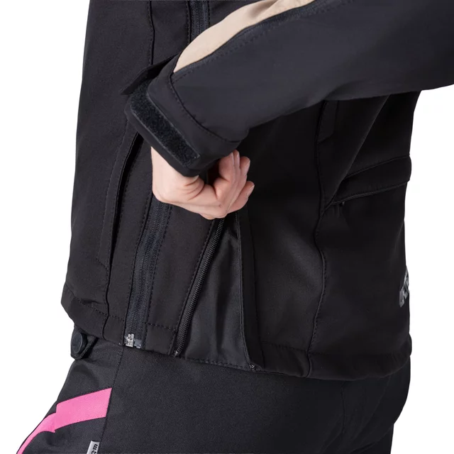 W-TEC Annorack Lady Softshell-Motorradjacke für Damen - černo-písková