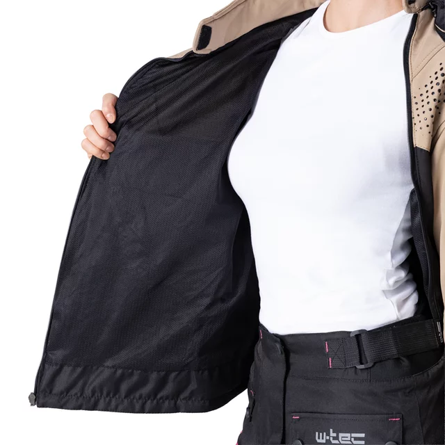 W-TEC Annorack Lady Softshell-Motorradjacke für Damen - černo-písková