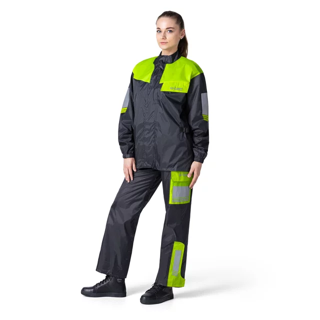 W-TEC Colnari Motorrad-Hose - schwarz-fluo green