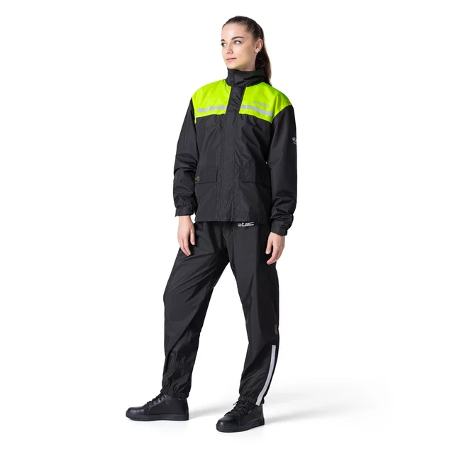 W-TEC Rinstop Motorrad-Regenjacke - schwarz-fluo