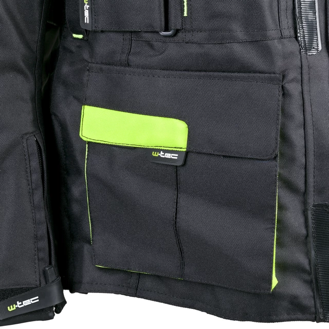 Lange Herren Motorsportjacke W-TEC NF-2205 - schwarz-grün