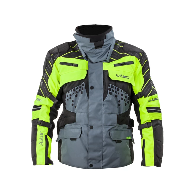 W-TEC Astair Motorradjacke - schwarz-grau-grün - schwarz-grau-grün