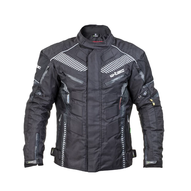 W-TEC Kamicer NF-2100 Herren-Motorradjacke - schwarz-rot - schwarz-grau