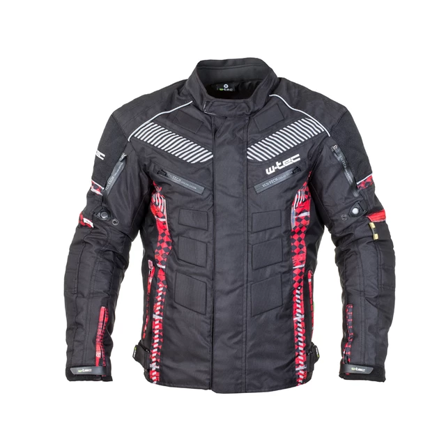 W-TEC Kamicer NF-2100 Herren-Motorradjacke - schwarz-rot - schwarz-rot