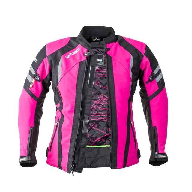 W-TEC Alenalla NF-2410 Damen Softshell Motorradjacke - schwarz-rosa