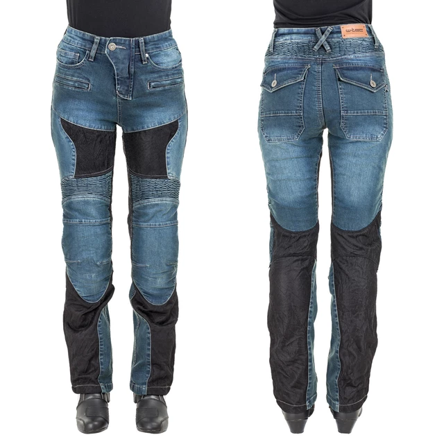 W-TEC Bolftyna Damen Motorradjeans - blau-schwarz