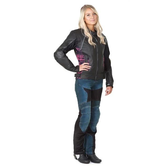 W-TEC Bolftyna Damen Motorradjeans - blau-schwarz