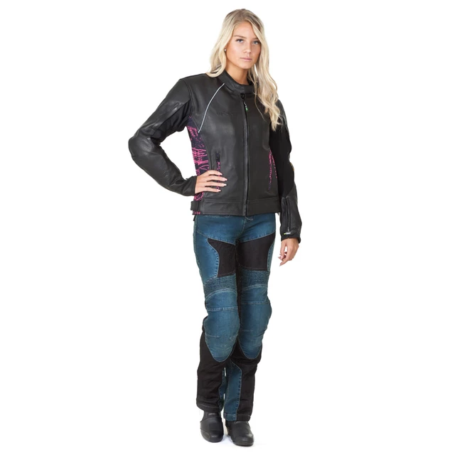 W-TEC Bolftyna Damen Motorradjeans - blau-schwarz
