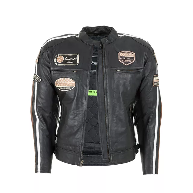 W-TEC Sheawen Lady Damen-Leder-Motorradjacke - schwarz