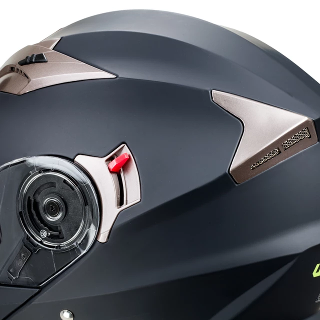 W-TEC Pezzon aufklappbarer Motorradhelm - bílo-bronzová