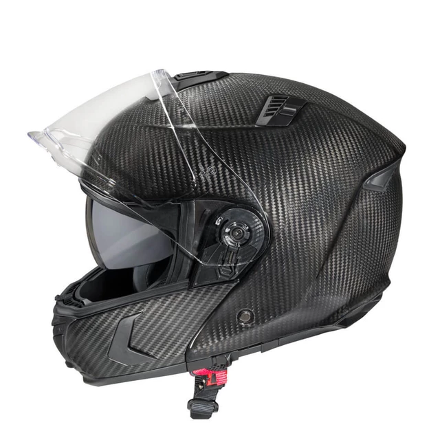 Klapphelm W-TEC Tensiler - Kohlenstoff-Glanz
