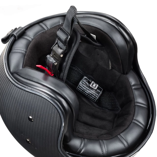 Motoradhelm W-TEC Angeric Matt Carbon - Matt Carbon