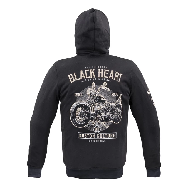 W-TEC Black Heart Kustom Kulture Herren Hoodie mit Aramid