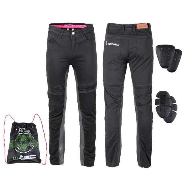 W-TEC Ragana Damen Motorradhosen - schwarz - schwarz