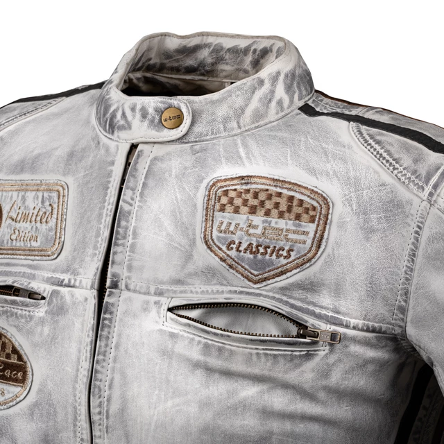 Damen Leder Motoradjacke W-TEC Sheawen Lady White New - weiß