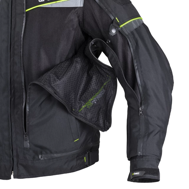 W-TEC Progair Herrenmotorradjacke - schwarz-fluo