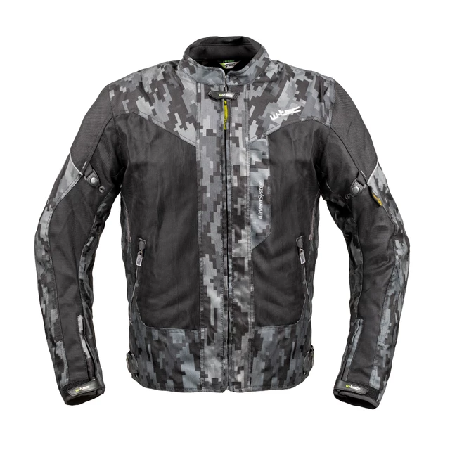 W-TEC Jared Herren Sommer Moto Jacke - Black-Grey Digi-Camo - Black-Grey Digi-Camo