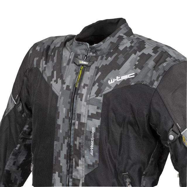 W-TEC Jared Herren Sommer Moto Jacke - Black-Grey Digi-Camo