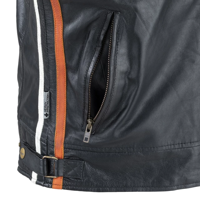 Herren Ledermotorradjacke W-TEC Sheawen Antique - schwarz