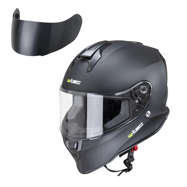 Motorradhelm W-TEC Integra Solid - Matt Schwarz