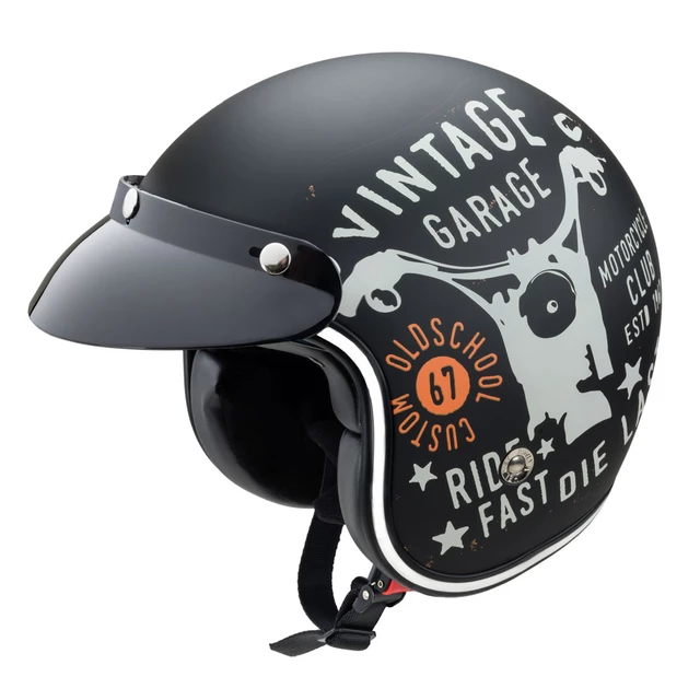 W-TEC Café Racer Motorradhelm - 3Ways Surf - Vintage Garage