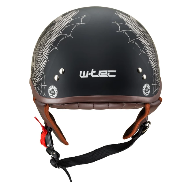 W-TEC Black Heart Longroad Retrohelm - Wings Skull