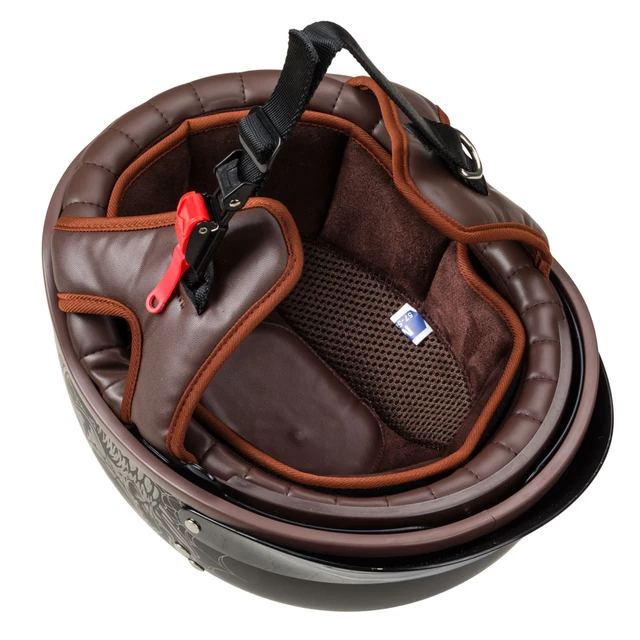 W-TEC Black Heart Longroad Retrohelm - Wings Skull