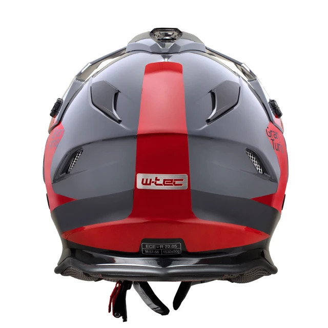 Motoradhelm W-TEC V331 PR Graphic - Khaki-Grau