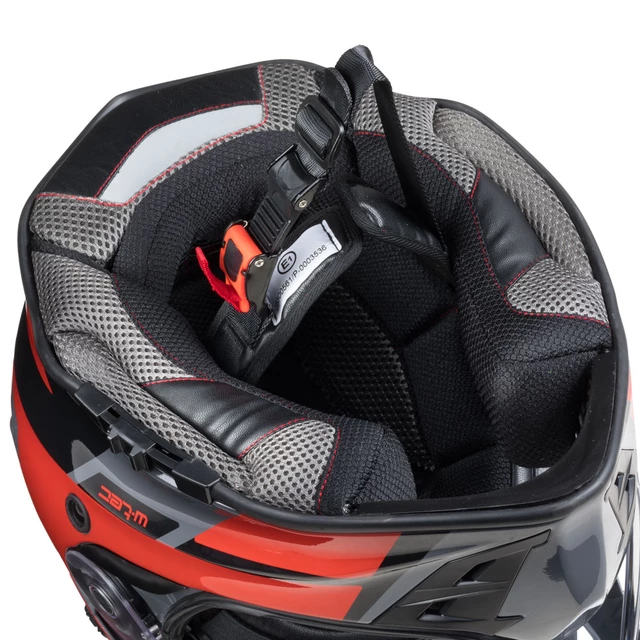 Motoradhelm W-TEC V331 PR Graphic - Khaki-Grau